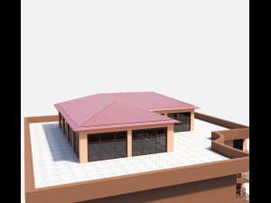 corner residential building with offices in1 floor Modelo 3D