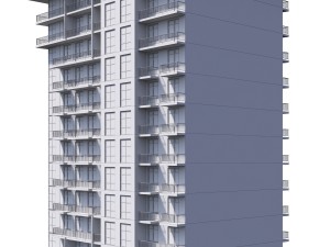 corner residential building with offices in1 floor Modelo 3D