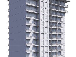 corner residential building with offices in1 floor Modelo 3D