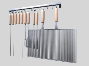 barbecue tools 3Dモデル