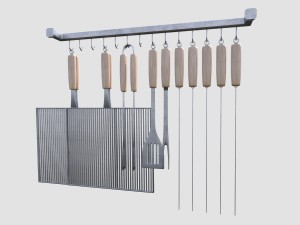 barbecue tools 3Dモデル