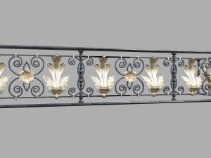 forged decorativ railing 3D मॉडल