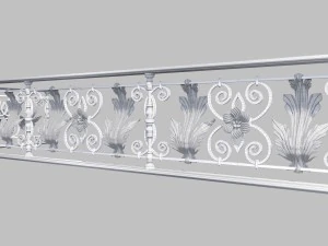 forged decorativ railing 3D Model