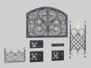forged furnace doors 3Dモデル