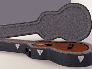 classical guitar with case Modelo 3D