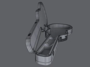 classical guitar with case 3D Model