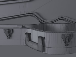 classical guitar with case Modelo 3D