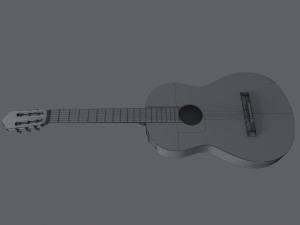 classical guitar with case Modelo 3D