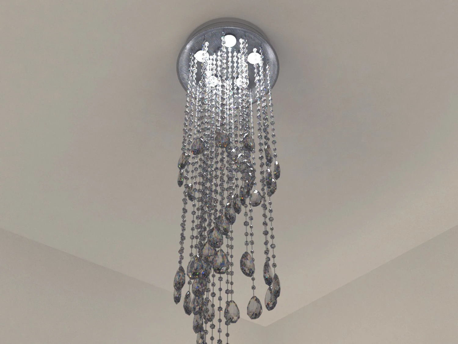 modern crystal chandelier 3D Model .c4d .max .obj .3ds .fbx .stl .blend