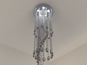 modern crystal chandelier 3D Model