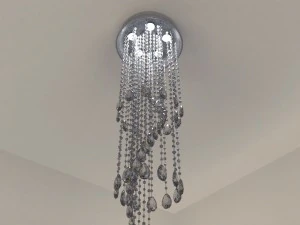 modern kristal avize 3D Model