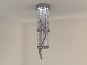 modern crystal chandelier Modelo 3D