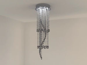 modern crystal chandelier 3D Model