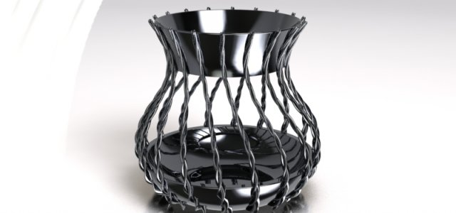 twisted wire candle holder 3D Baskı Modeli .c4d .max .obj .3ds .fbx .stl .blend 