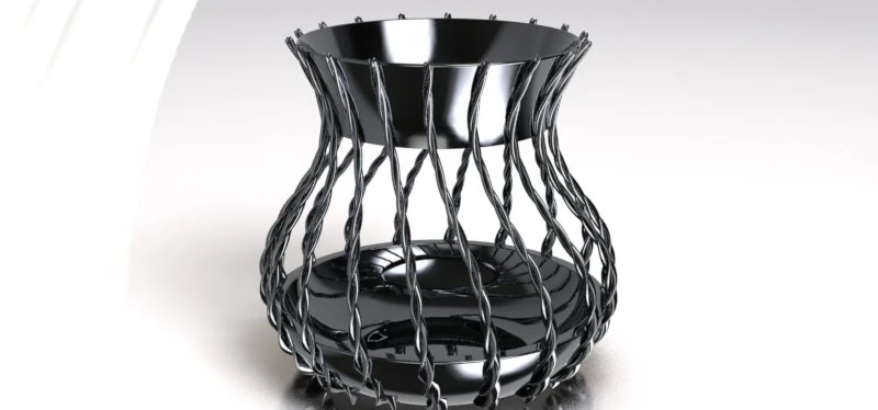 twisted wire candle holder 3D Print Model .c4d .max .obj .3ds .fbx .stl .blend