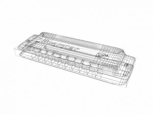 blues harp harmonica 3D Model