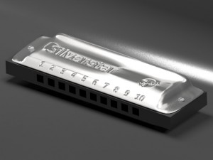 blues harp harmonica 3D Модель