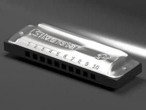 blues harp harmonica 3D Model