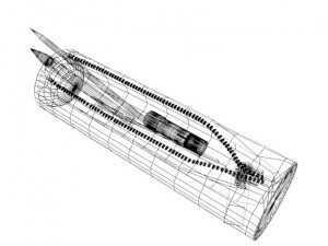 pencil case military Model 3D