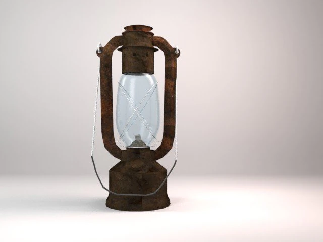 old kerosene lamp 3D Model .c4d .max .obj .3ds .fbx .stl .blend 