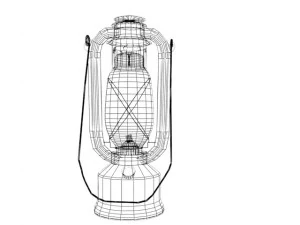 old kerosene lamp 3D Model