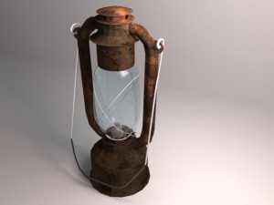 old kerosene lamp 3D 모델