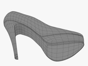 plateau high heels Modelo 3D