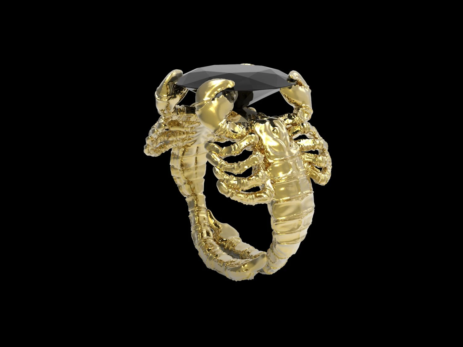 ring scorpion 3D Print Model .c4d .max .obj .3ds .fbx .stl .blend 