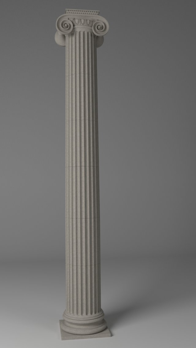 column - ionic order 3D Model .c4d .max .obj .3ds .fbx .stl .blend 