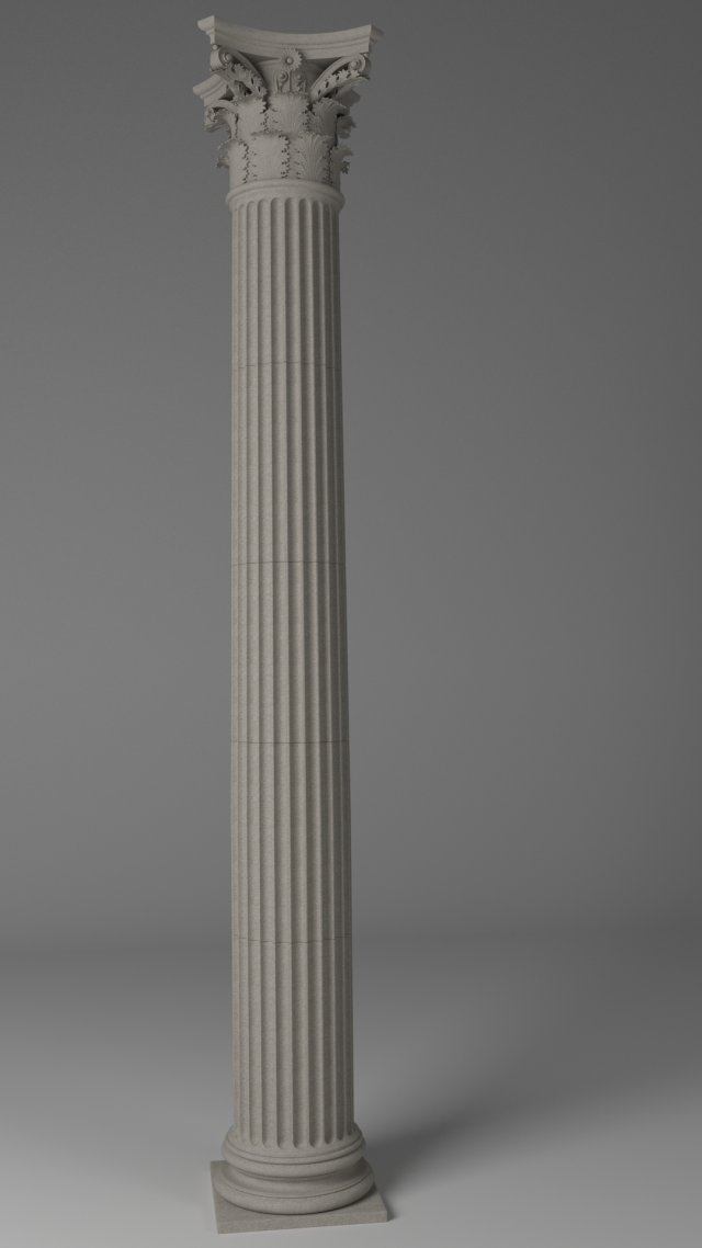 column - corinthian order 3D 모델 .c4d .max .obj .3ds .fbx .stl .blend 