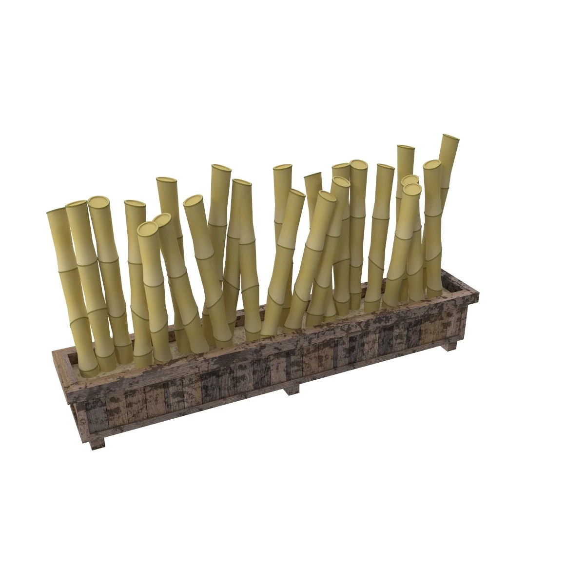 bamboo fence 3D Model .c4d .max .obj .3ds .fbx .stl .blend 