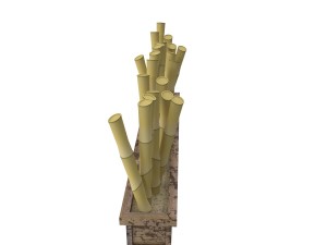 bamboo fence Model 3D