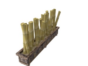 bamboo fence Model 3D