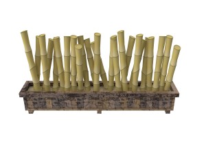 bamboo fence Model 3D
