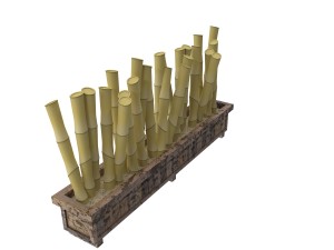 bamboo fence Model 3D