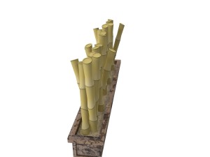 bamboo fence Model 3D