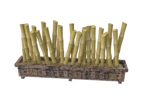 bamboo fence Model 3D