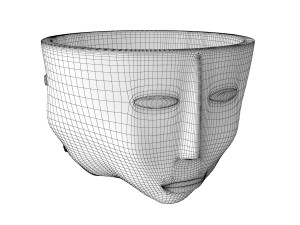 three faces vaze Model 3D