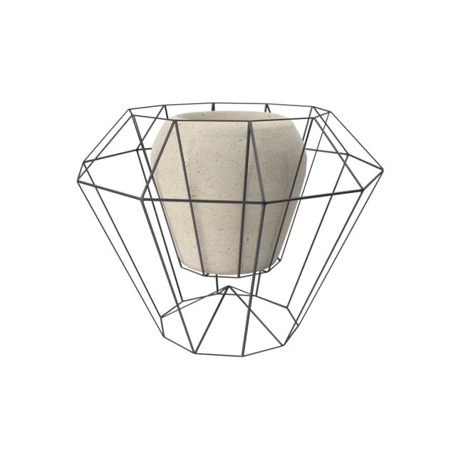 wire and stone vase 3D Model .c4d .max .obj .3ds .fbx .stl .blend 