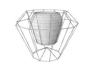 wire and stone vase 3D Model