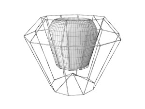 wire and stone vase 3D Model
