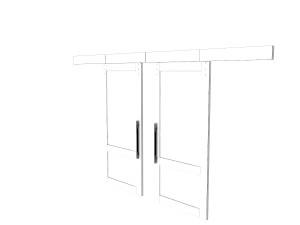 door on wheels Model 3D