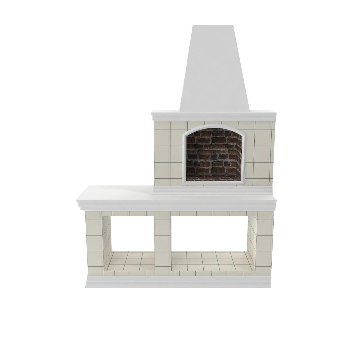 fireplace c 3D Model .c4d .max .obj .3ds .fbx .stl .blend