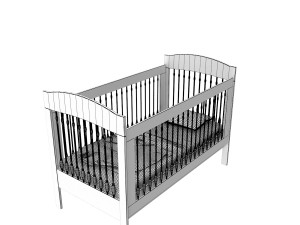 baby bed Modello 3D