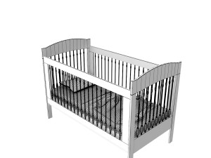 baby bed Modello 3D