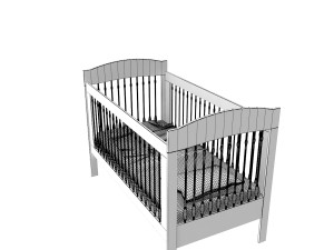 baby bed Modello 3D