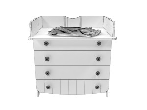 baby diaper changing table 3D Модель
