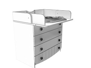 baby diaper changing table 3D Модель