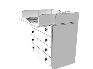 baby diaper changing table 3D Model