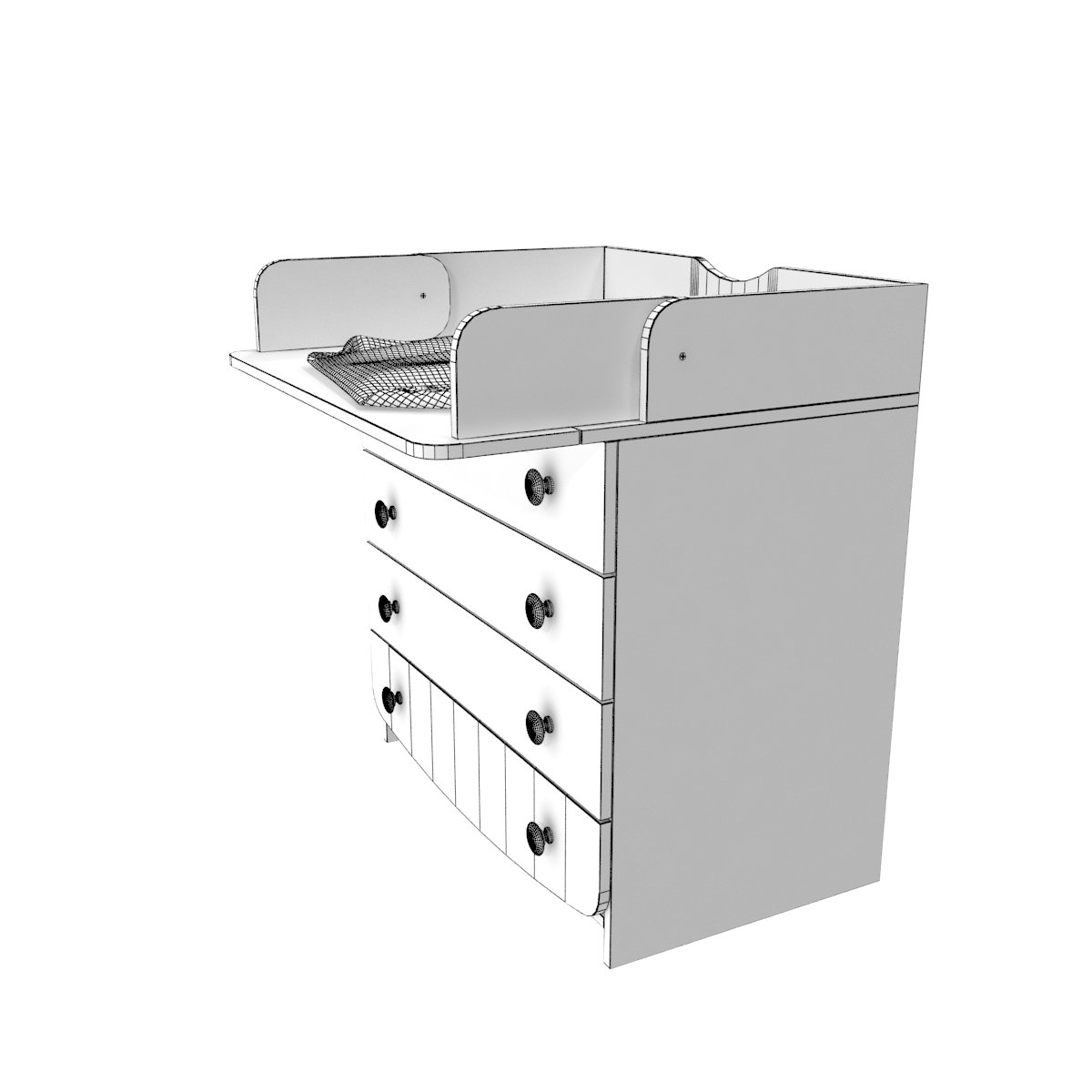 Baby Diaper Changing Table 3D Model in Cookware Tools 3DExport